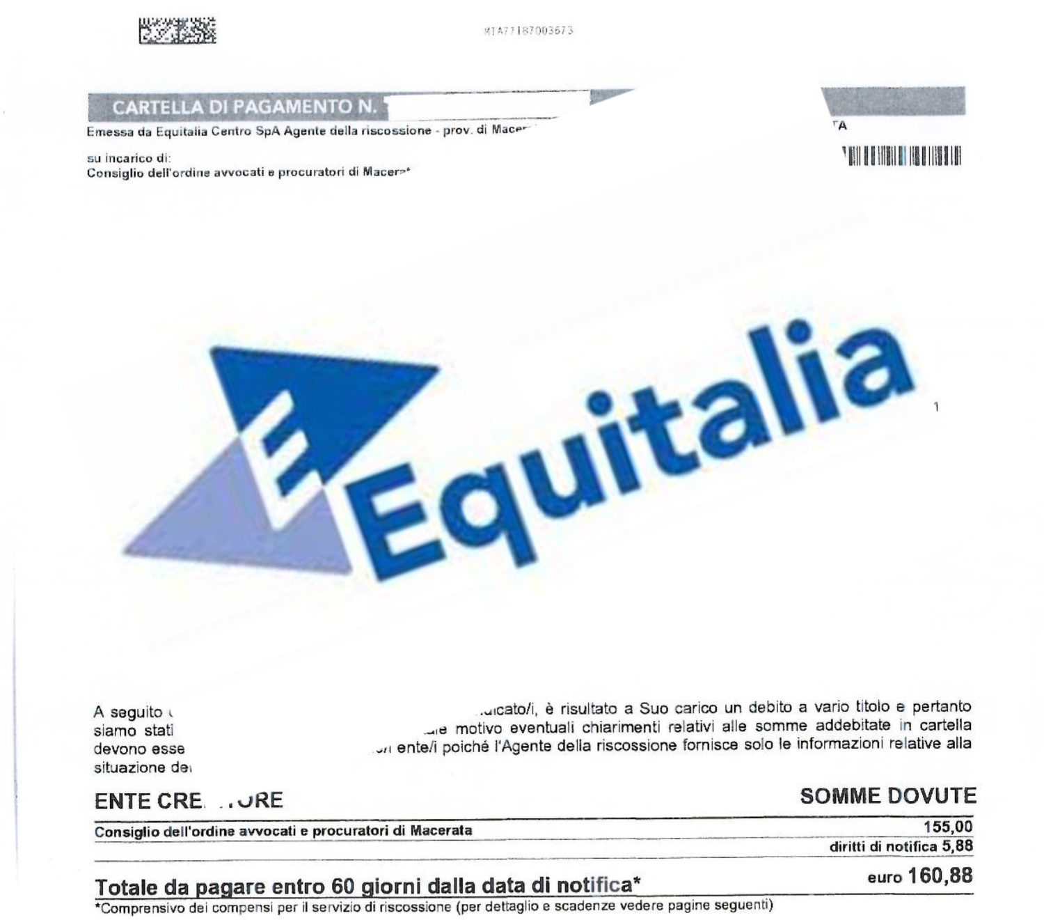 ROTTAMAZIONE CARTELLE EQUITALIA Iorio Associati